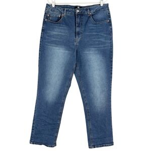 FRYE Women's Stretch High Rise Slim Leg Regular Fit Blue Denim Jeans Size 14/32